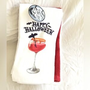 Color Drift Halloween Themed Hand Towels Set Of Three NWT